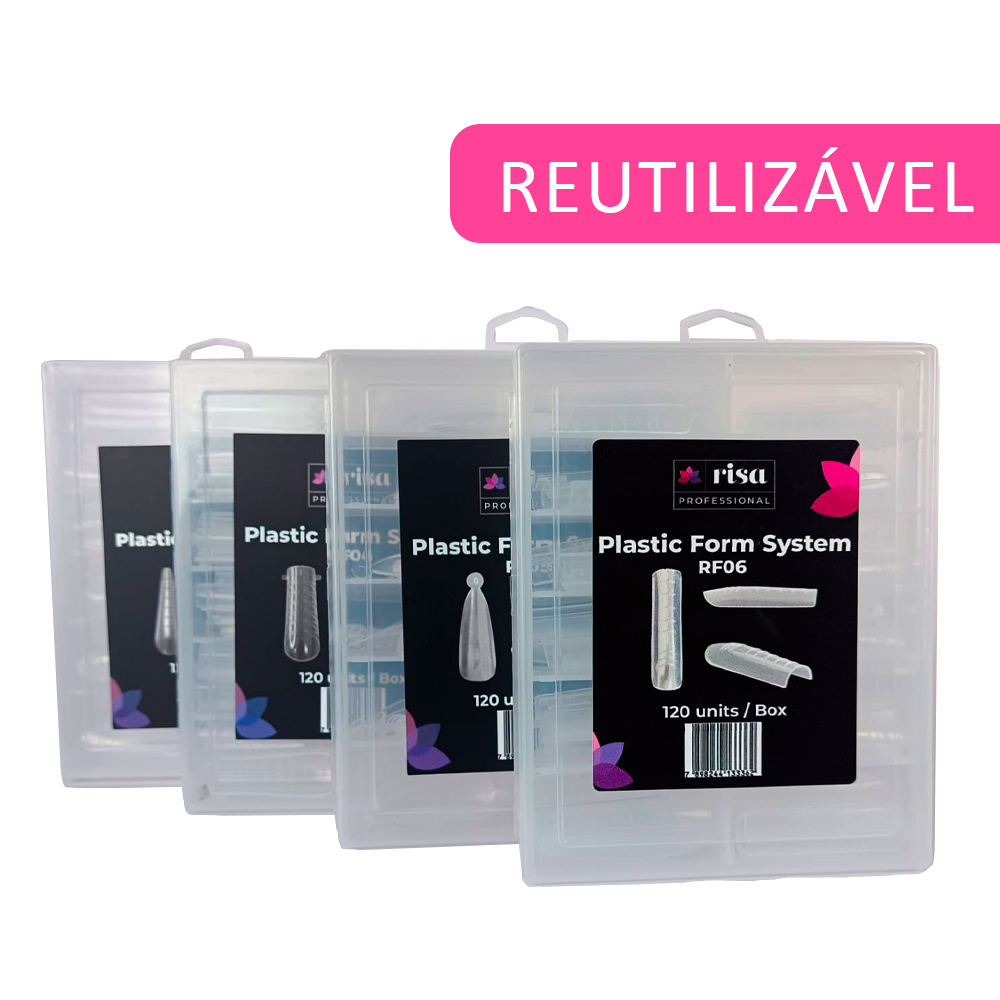Molde F1 Reutilizável Risa Quadrada c/120 un. RF01 / RF02 / RF03 / RF04 / RF05 / RF06 / RF22 / RF24 / RF25