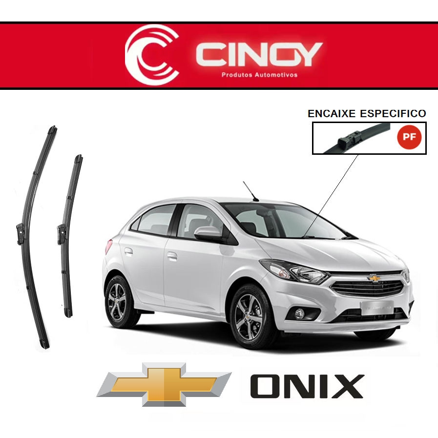 Kit Palheta Limpador de Para-brisa Chevrolet Gm Onix Joy/Plus 2019 a 2020