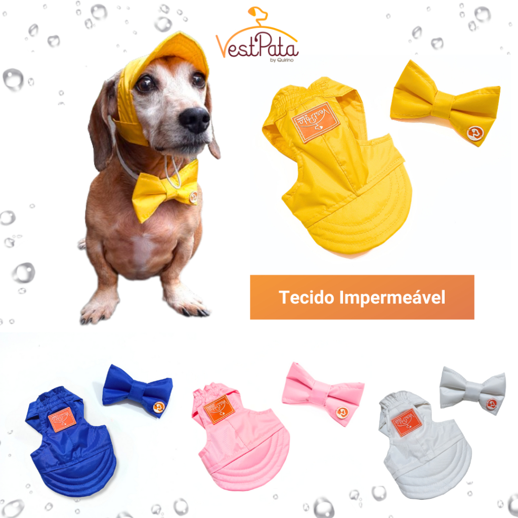 Boné com Laço Pet Para Cachorro de Plástico A Prova D'Água Impermeável Piscina Mar