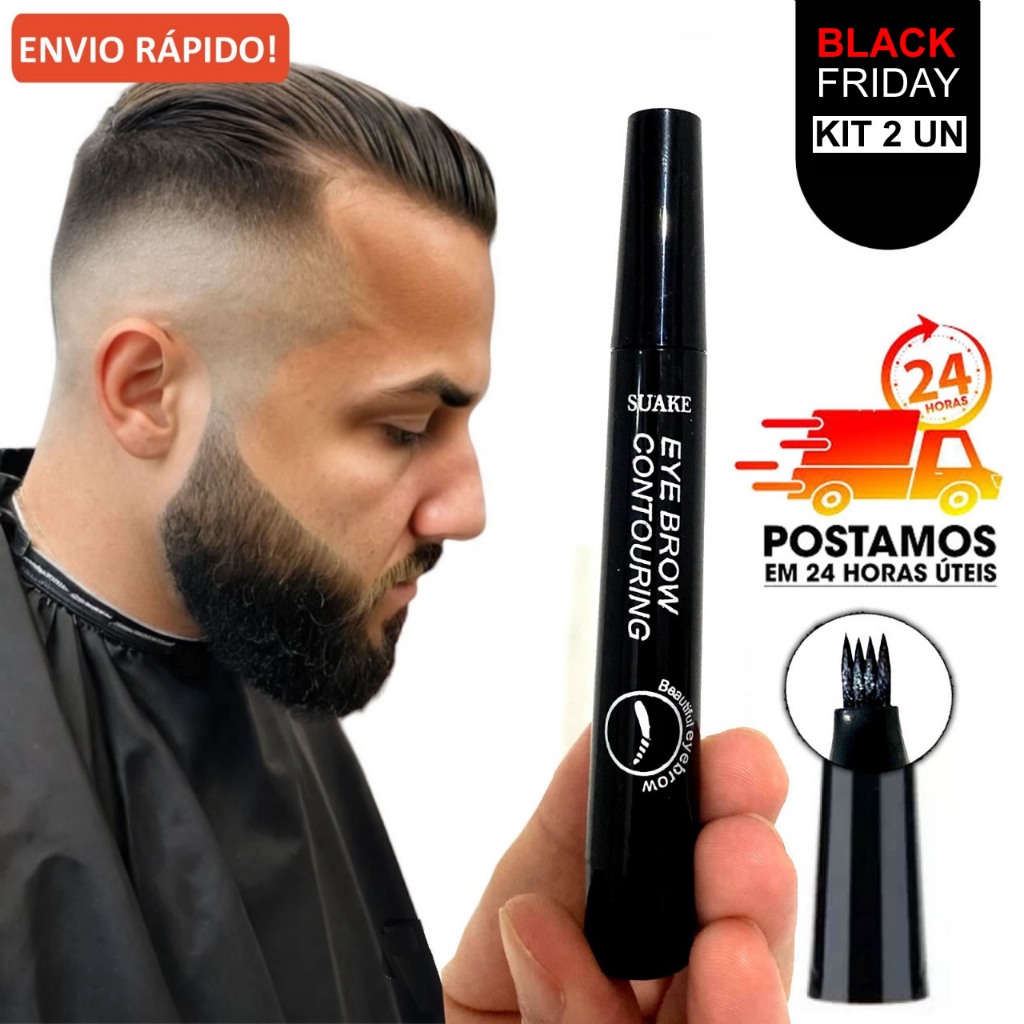 Caneta Preenchimento de Barba e sobrancelha A Prova D'agua e Suor 24horas Beleza Masculina em Oferta na Shopee