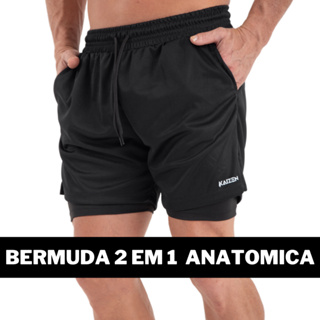Shorts Masculino 2 em 1 Com proteção Uv+20 sport revolution bermuda para treinar sports em Oferta na Shopee