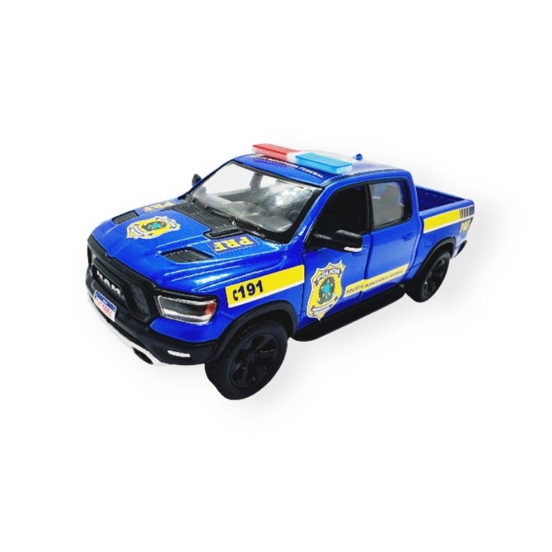 Miniatura Viatura Dodge RAM PRF Polícia Rodoviária Federal carrinhos coleção metal