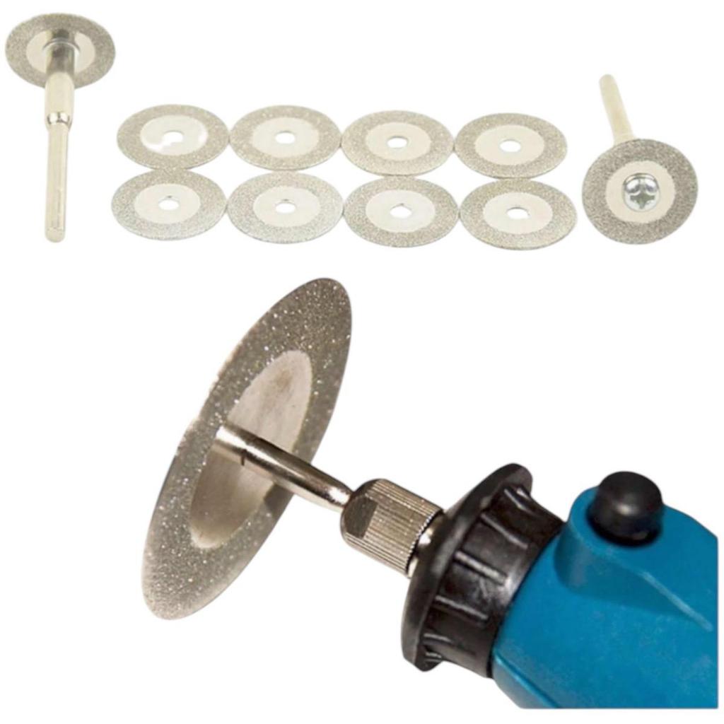 Kit 10 Discos Diamantado 20mm Para Mini Retifica E Furadeira em Oferta na Shopee
