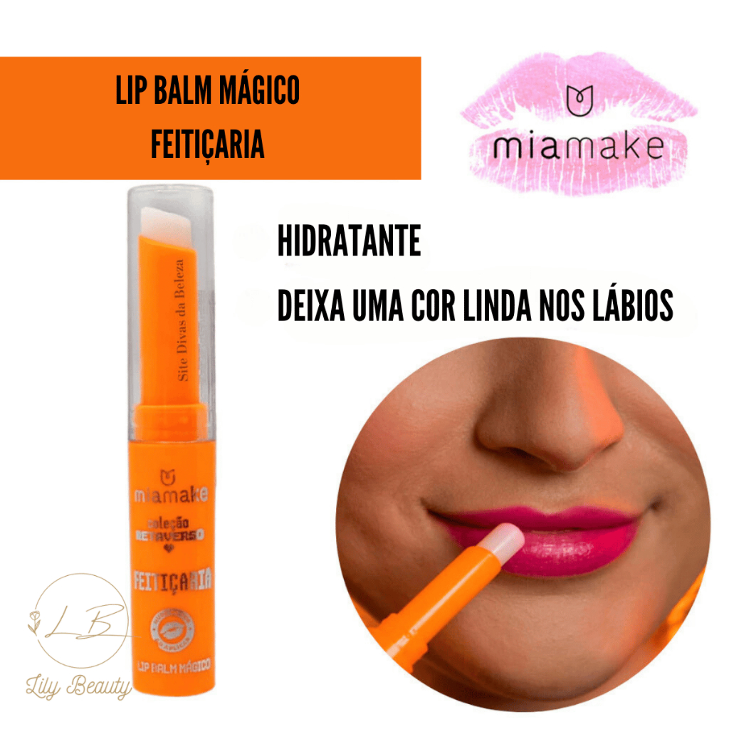 Mia Make Lip Balm Mágico Feitiçaria Coloração Conforme PH da Pele Meu Metaverso