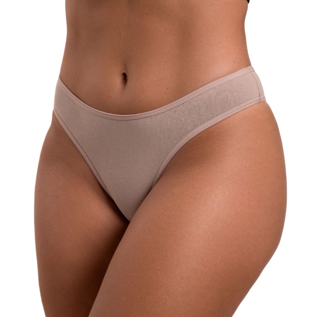 Kit 5 Calcinha de Algodão Tanga Conforto Básica Cotton  Feminina em Oferta na Shopee