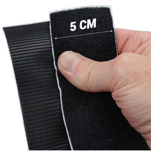 Fecho de Contato Autoadesivo (5CM LARGURA ) Macho + Femea Fixação Pedais PRETO/BRANCO SUPERGRUDE LARGE em Oferta na Shopee