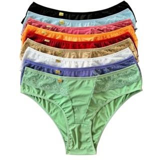 Kit Calcinha Plus Size Confortável Calça Rendada Feminina Adulto Forro Algodão em Oferta na Shopee