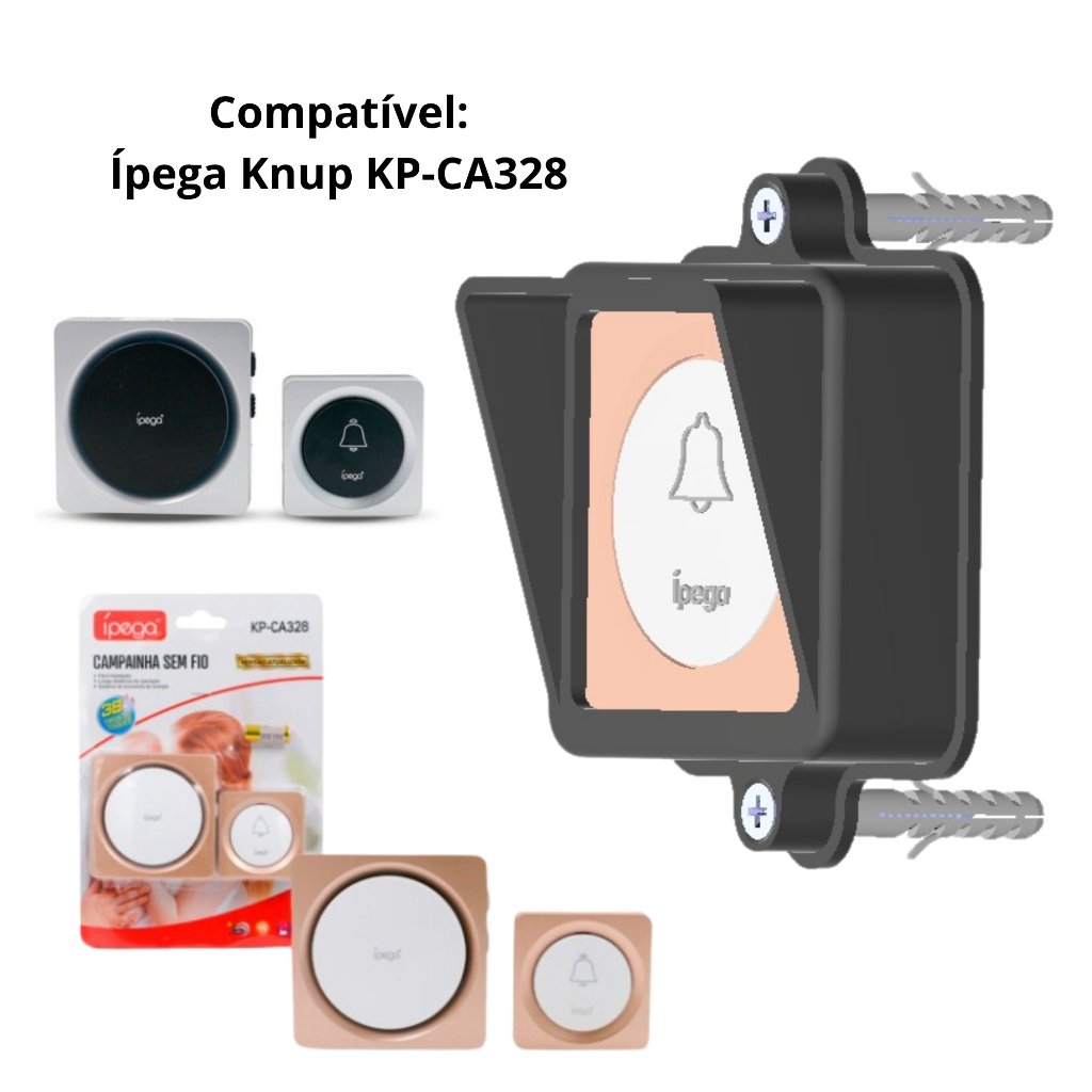 Proteção / Protetor Roubo Chuva para Campainha Eletrônica - Ípega Knup KP-CA328