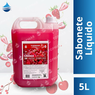 Sabonete Líquido Perolizado Frutas Vermelhas TOPMAR - 5 litros em Oferta na Shopee