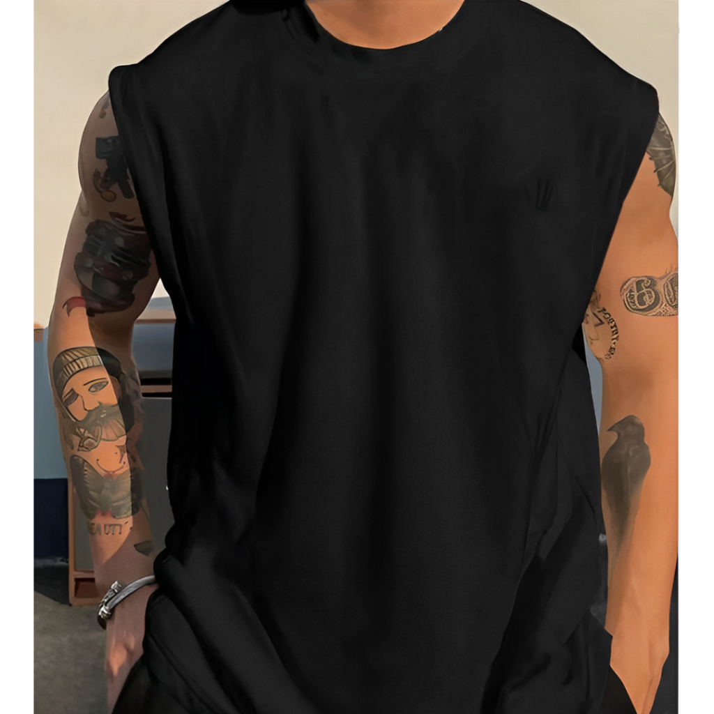 Regata Oversized Academia Sleeveless Larga Moda Algodão Streetwear Olympia Veraw Treino Fitness Lisa Los Angeles
