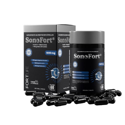 SONOFORT SUPLEMENTO ALIMENTAR 1600MG C/60 CÁPSULAS INOSITOL+MAGNESIO DIMALATO+MELAT.