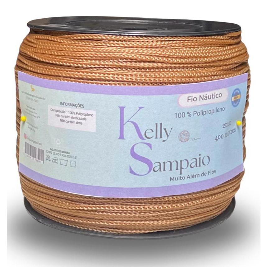 Fio Naútico Premium Slim 2mm 400 metros tricô crochê macrame Kelly Sampaio Fios