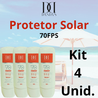 Kit 4 Protetor Solar Dandas 70 FPS C/ Toque Seco em Oferta na Shopee