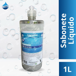 Sabonete líquido perolizado Neutro TOPMAR - 1 litro ( com Tampa Push Pull) em Oferta na Shopee