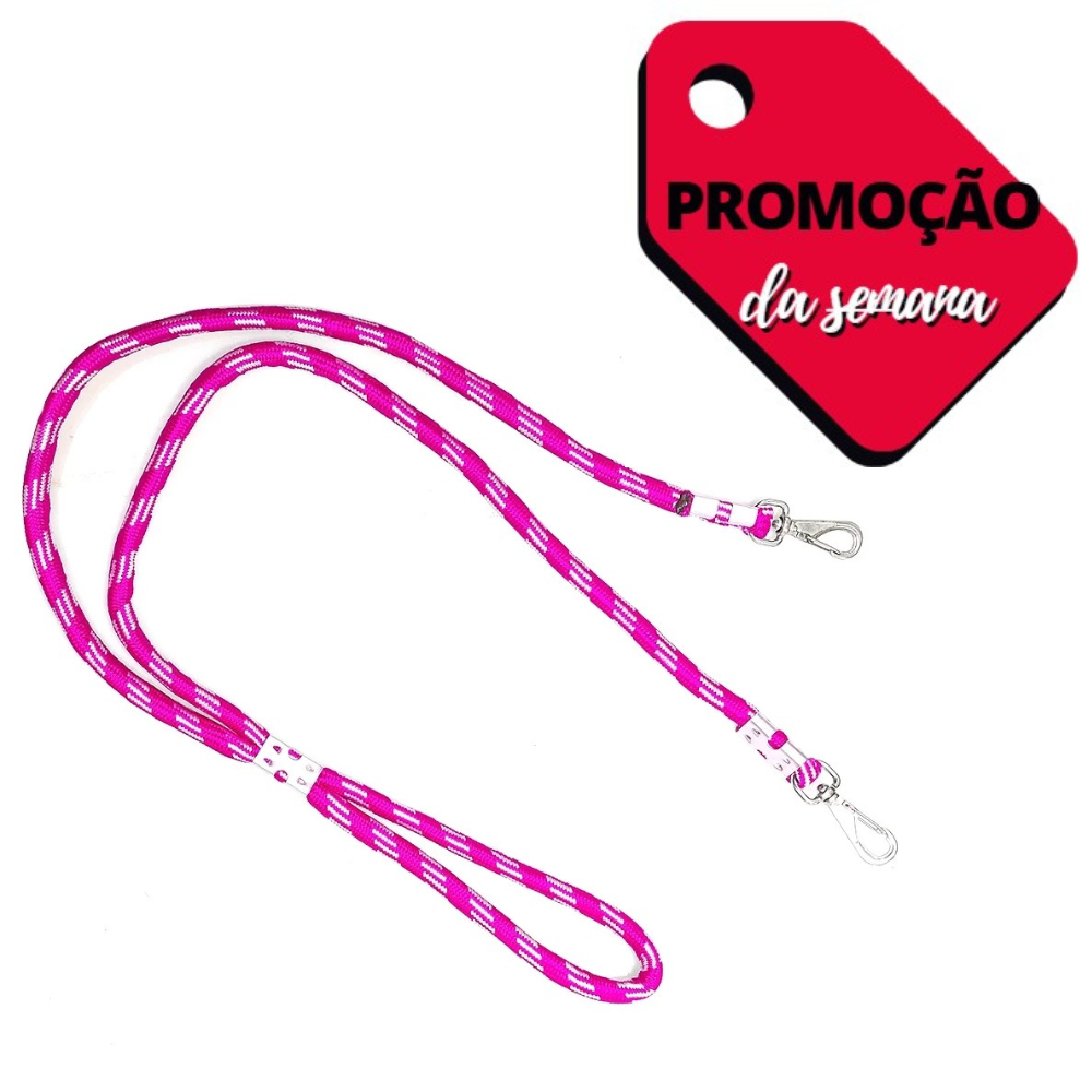 Guia Roliça 12mm x 1mt ou 1,5mt Com Presilha Dupla Para 2 Cães Reforçado e Resistente em Oferta na Shopee