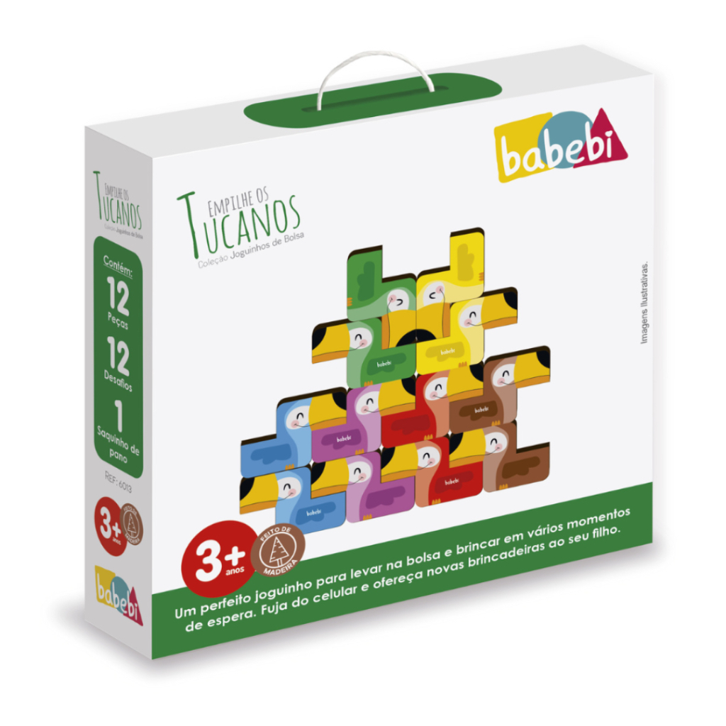 Empilhe os Tucanos em Madeira - Joguinhos de Bolsa - Brinquedos e Jogos Educativos - BABEBI em Oferta na Shopee