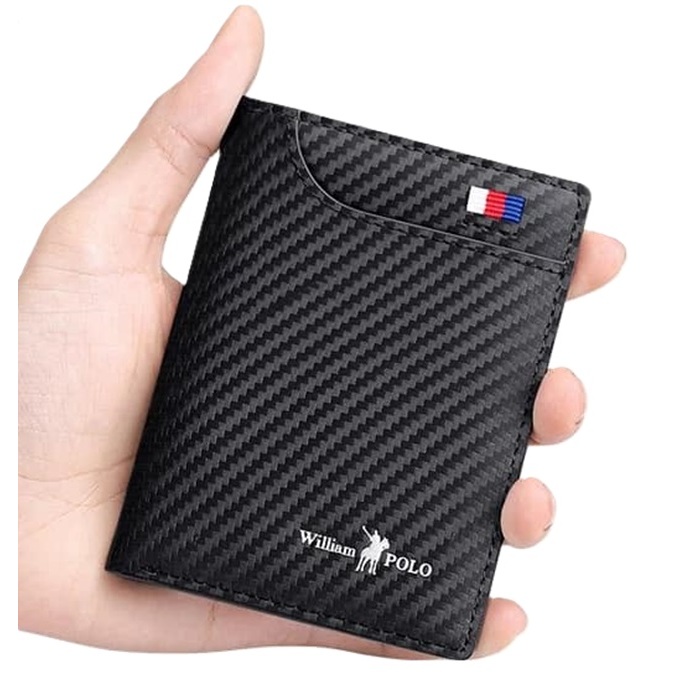 Carteira Willian Polo 100% Original Slim Novo Modelo 3D Preta