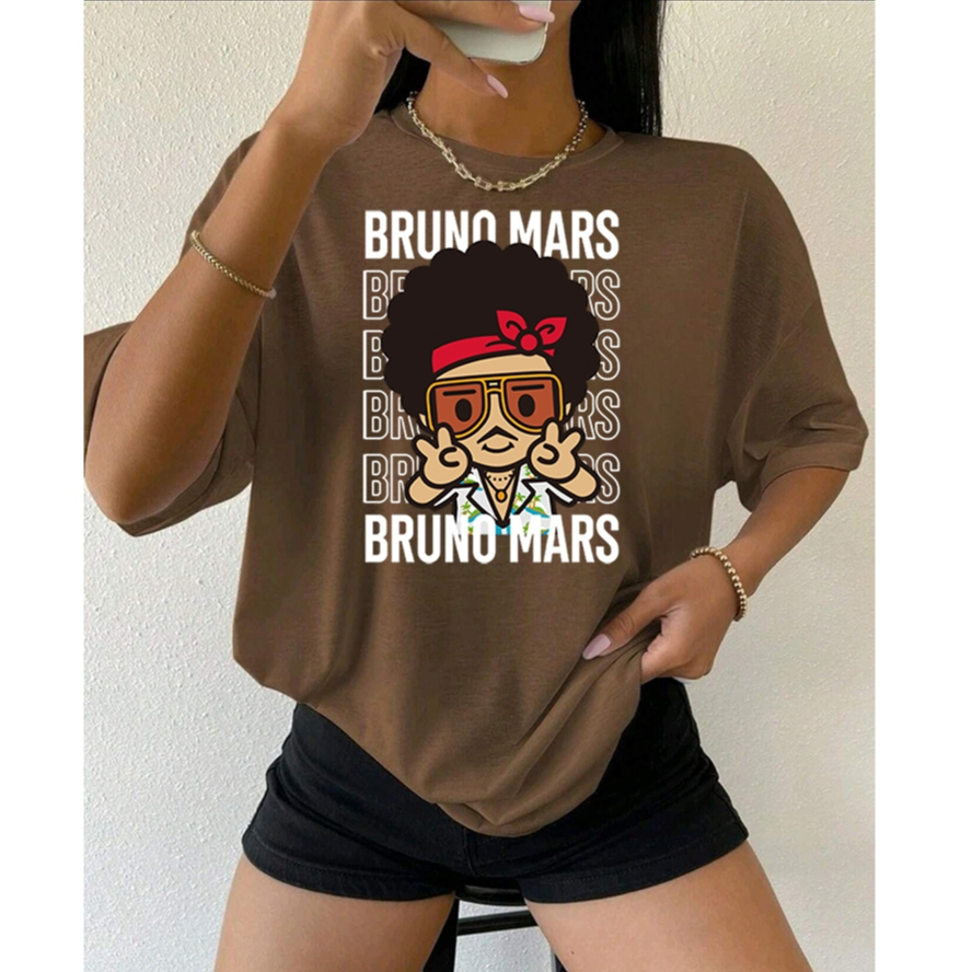 Camiseta Bruno Mars Camisetão Feninino Blusa Bruno Mars Camisa Bruno Mars 100% Algodão INFANTIL AO PLUS SIZE