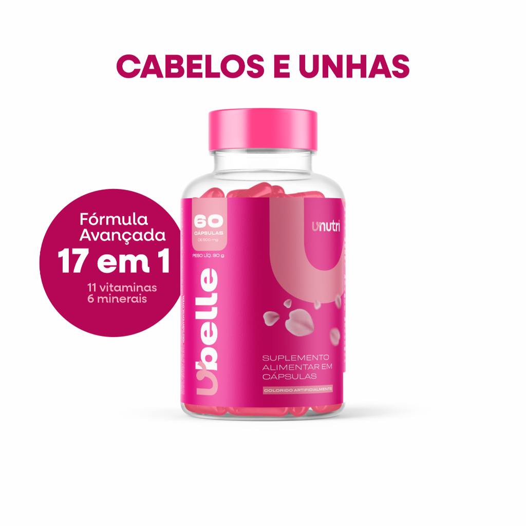 Vitamina Para Cabelos e Unhas Vbelle 17 em 1 60 cápsulas