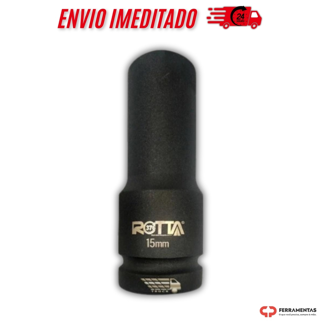 Soquete De Impacto Sextavado Longo 1/2 Pol X 15 Mm