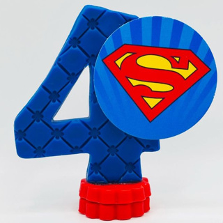 Decoração Festa / Vela Aniversário Biscuit / Topo de Bolo / Vela Super Homem em Oferta na Shopee
