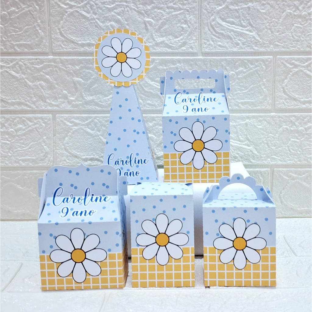 Personalizados Margarida AZUL- kit festa - lembrancinha - aniversario - caixinhas personalizadas