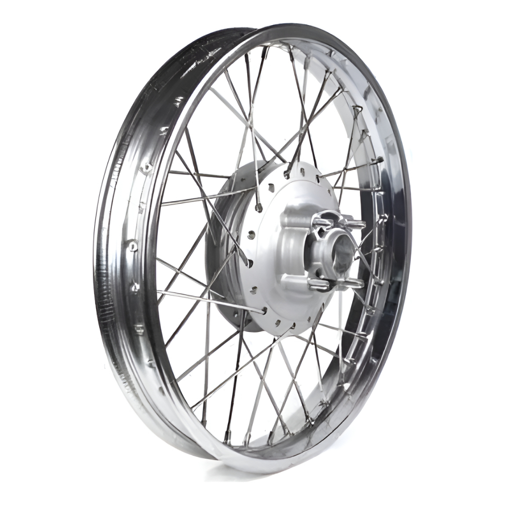 Roda Traseira Completa Montada Alinhada Honda Fan 125 2009/2018 - Aro Cromado Raio 4mm em Oferta na Shopee