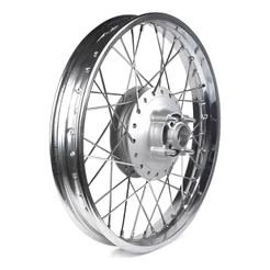 Roda Traseira Completa Montada Alinhada Honda Fan 125 2009/2018 - Aro Cromado Raio 4mm