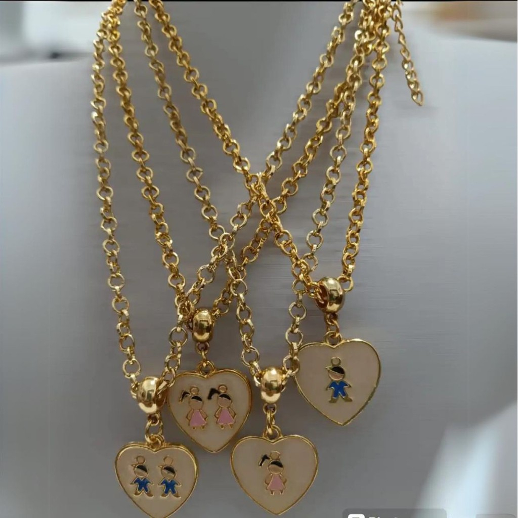 Kit Colar Filhos + pulseira acabamentos com elegância, e durabilidade