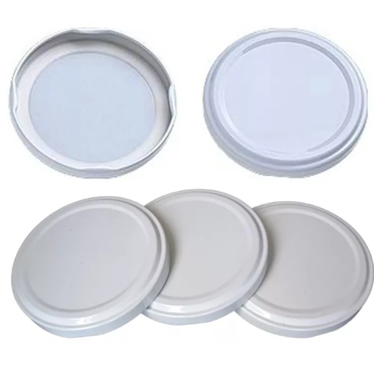 30 Tampas 74mm Metálica BRANCA. Ideal Para Pote de Vidro de 600 e 800ml de Conserva, Entre Outros.