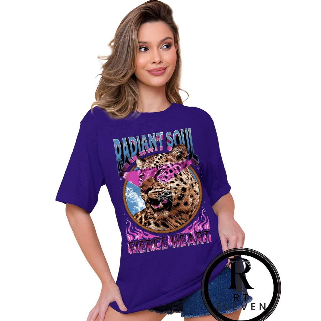 camisa oversized  feminino "RADIANT SOUL"  blusão academia feminina camisetão ginastica camiseta feminina "14"