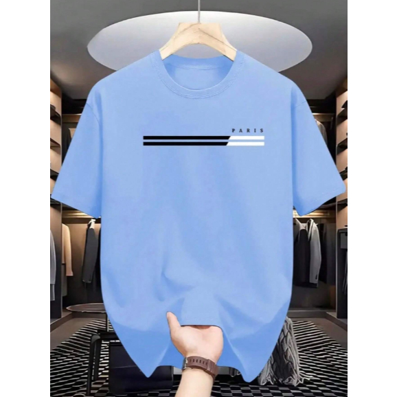 Camisa Masculina Casual & Esportiva Blusa 100% Algodão Camiseta Premium Paris unissex em Oferta na Shopee