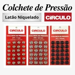 Colchete de Pressão 24 Unidades Círculo N° 7 (7MM)