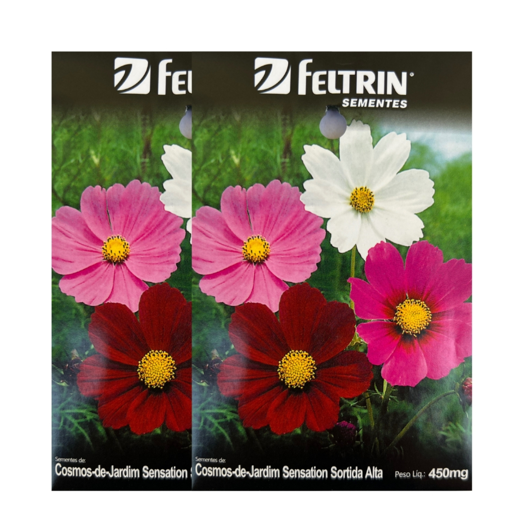 Até 270 Sementes de Cosmus Sortidos - Feltrin + Fertilizante Solúvel 20-20-20 — imagem 2 de 2