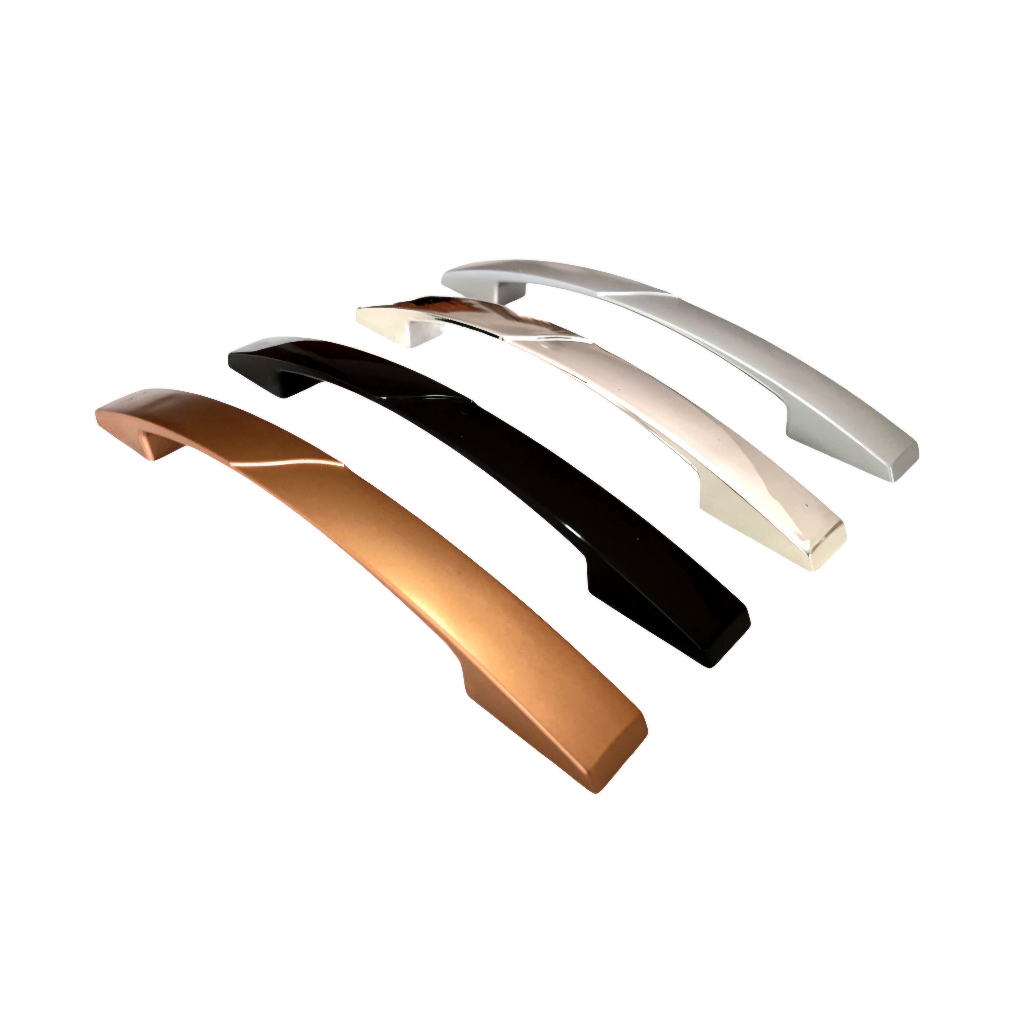Puxador de gaveta Linea, 160/192 mm (16/19,2 cm), kit 4/5/6/7/8 peças Prata fosco, Preto, Cromo, Cobre, p/ portas/gaveta