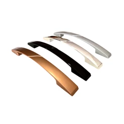 Puxador de gaveta Linea, 160/192 mm (16/19,2 cm), kit 4/5/6/7/8 peças Prata fosco, Preto, Cromo, Cobre, p/ portas/gaveta