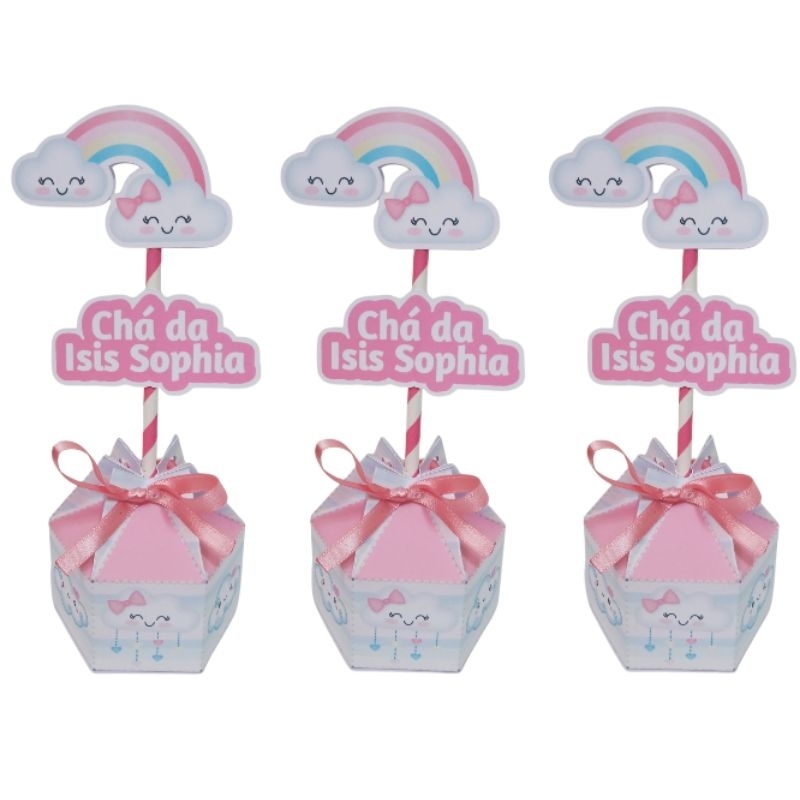 Centro de mesa personalizado, lembrancinha, Chuva de Amor em Oferta na Shopee