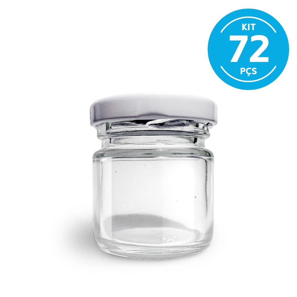 72 Potinhos de Vidro 40ml para Lembrancinhas Casamento Aniversário Cha de Bebe Papinha Geleinha em Oferta na Shopee