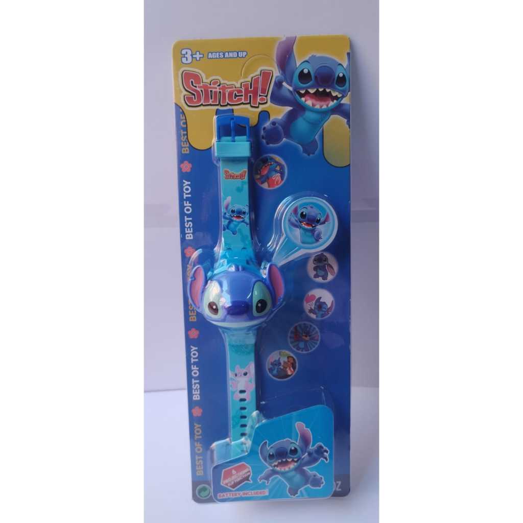 Relógios Stitch Projeta Imagens Digital Infantil Stitch Rosa