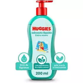 Sabonete Líquido Infantil Huggies Extra Suave Da Cabeça aos Pés 200ml