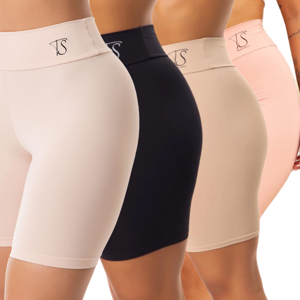 1 Short Segunda Pele Cos Alto Duplo Bermuda Anagua Modelador Lingerie — imagem 1