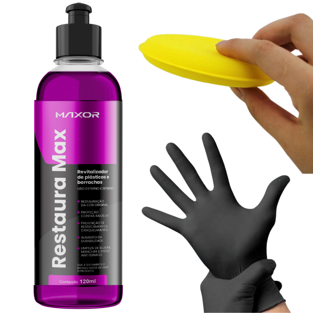 Revitalizador De Plastico E Borracha Restaura Max 120ml Maxor Tipo Restaurax