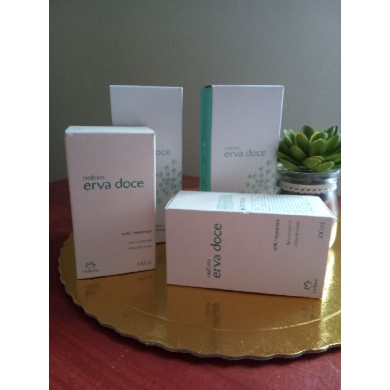 DESODORANTE CORPORAL E REFIL ERVA DOCE NATURA .