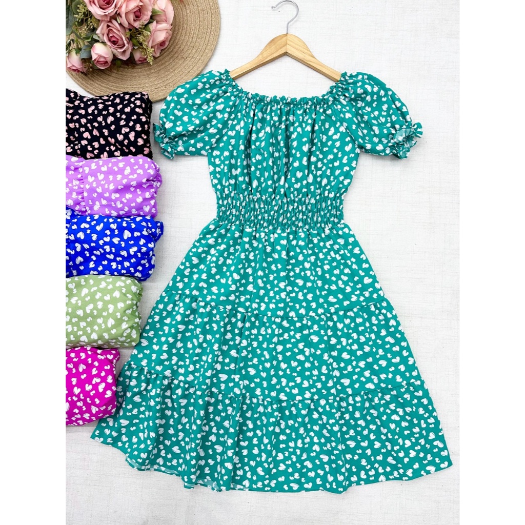 vestido ciganinha com forro moda feminina 0400-4 em Oferta na Shopee