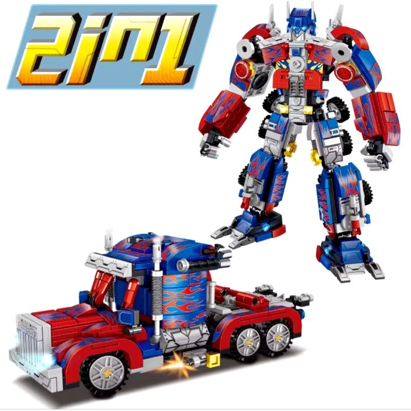 Brinquedos Robô Transforme 478 pcs 2 em 1 Caminhão de Blocos para Crianças, Colecionáveis, Presentes
