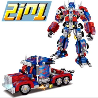Brinquedos Robô Transforme 478 pcs 2 em 1 Caminhão de Blocos para Crianças, Colecionáveis, Presentes