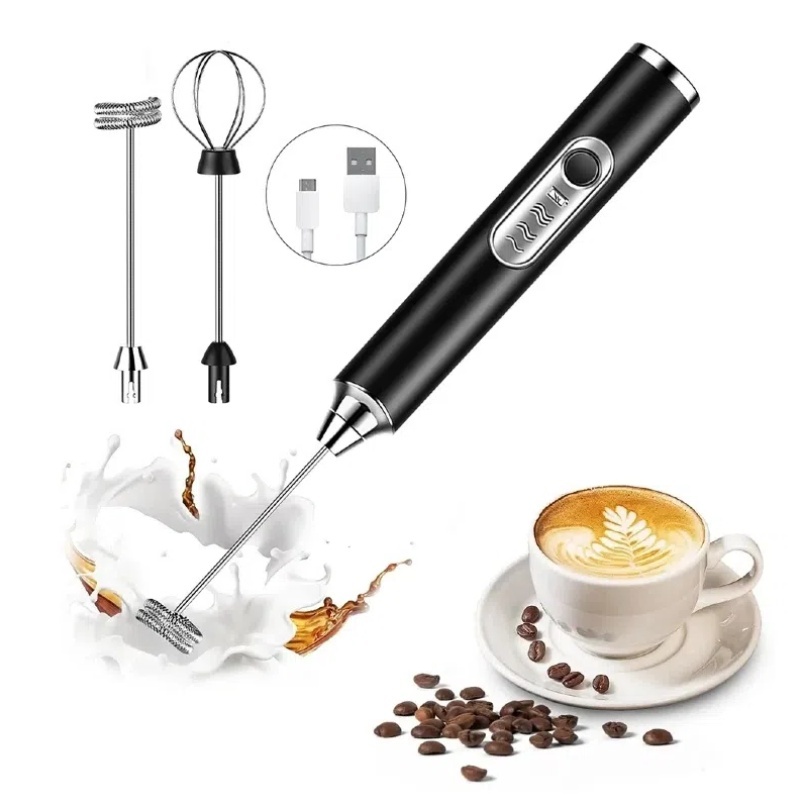 Mini Batedor Misturador Mixer Elétrico portátil Recarregável Para Bebi Leite Café Ovo 2 em 1 em Oferta na Shopee