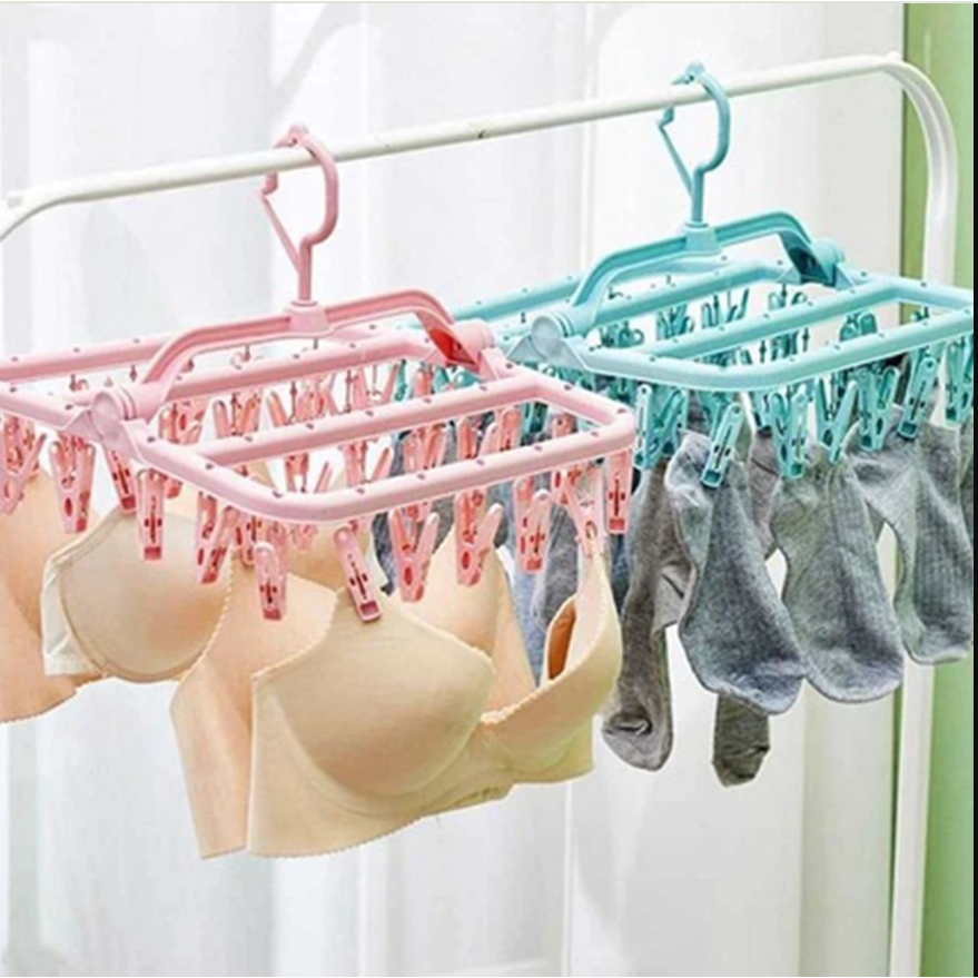 Varal Calcinha Meia Cueca Peça Intima com 32 Prendedores Reforçado em Oferta na Shopee