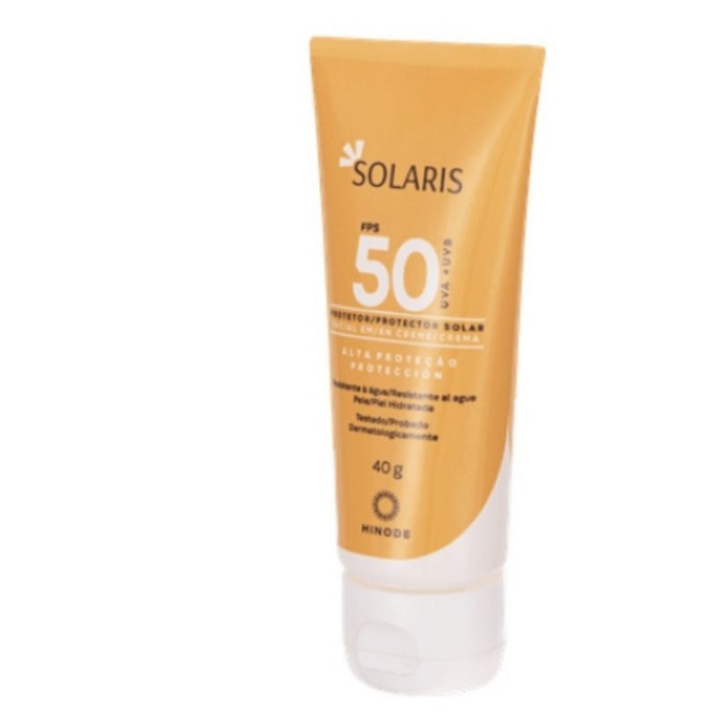PROTETOR SOLAR FACIAL SOLARIS UVA e UVB FPS 50 Hinode (ORIGINAL) 40g