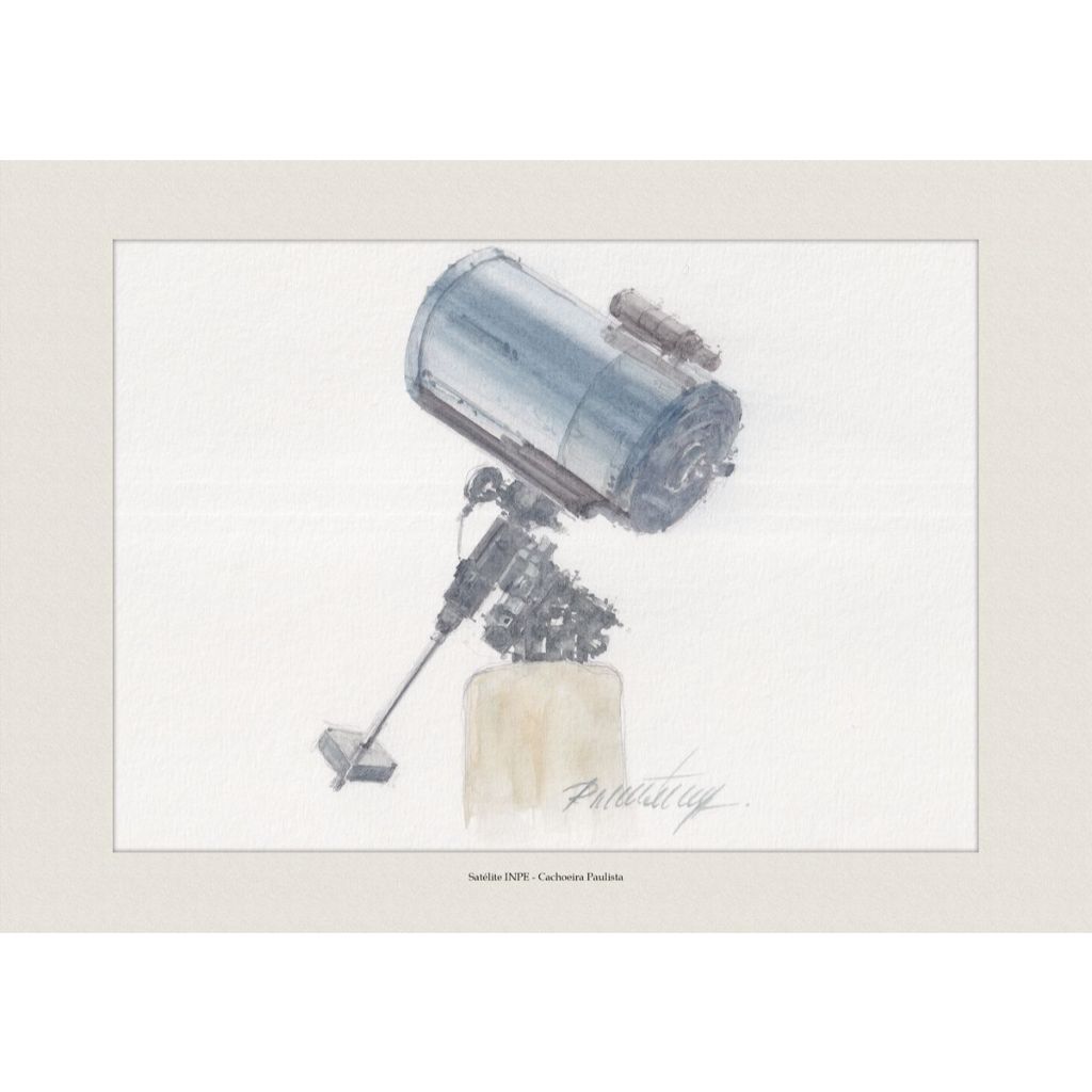 Satélite INPE - Cachoeira Paulista | Quadro Decorativo | A4